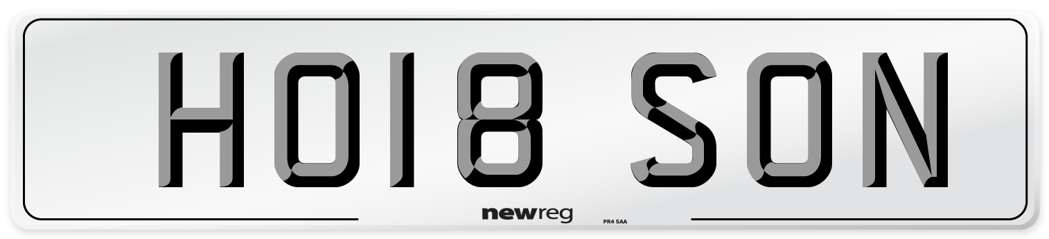 HO18 SON Number Plate from New Reg